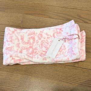 LoveShackFancy Pink and White Hand Towels
